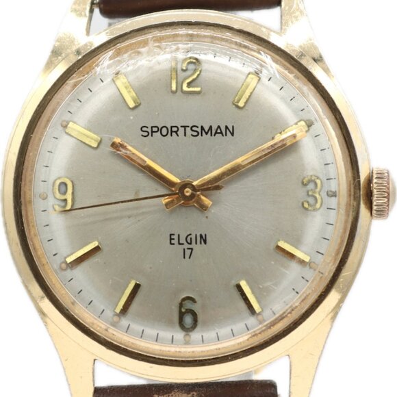 Vintage Elgin Sportsman Men's Mechanical Wristwatch M-112 USA Base Metal - Picture 1 of 4